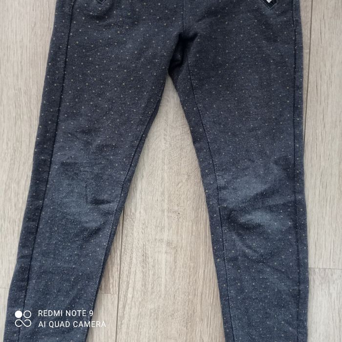Pantalon legging gris à pois 4ans - photo numéro 3