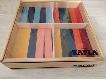 coffret bois 100 kapla de couleurs (25e)