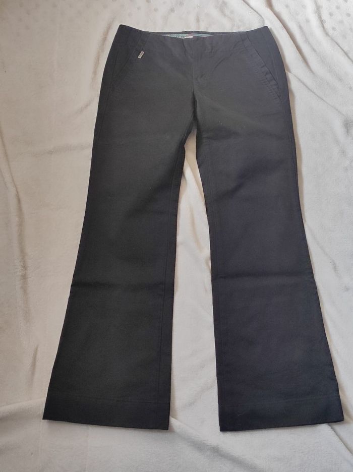 Pantalon flare taille basse noire | size 27/ FR 36/S | - photo numéro 2