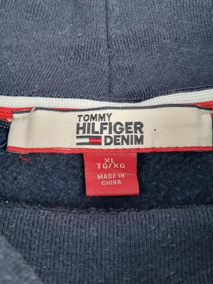 Sweat Tommy Hilfiger bleu marine – Taille XL Femme (mesures en photos) - photo numéro 7