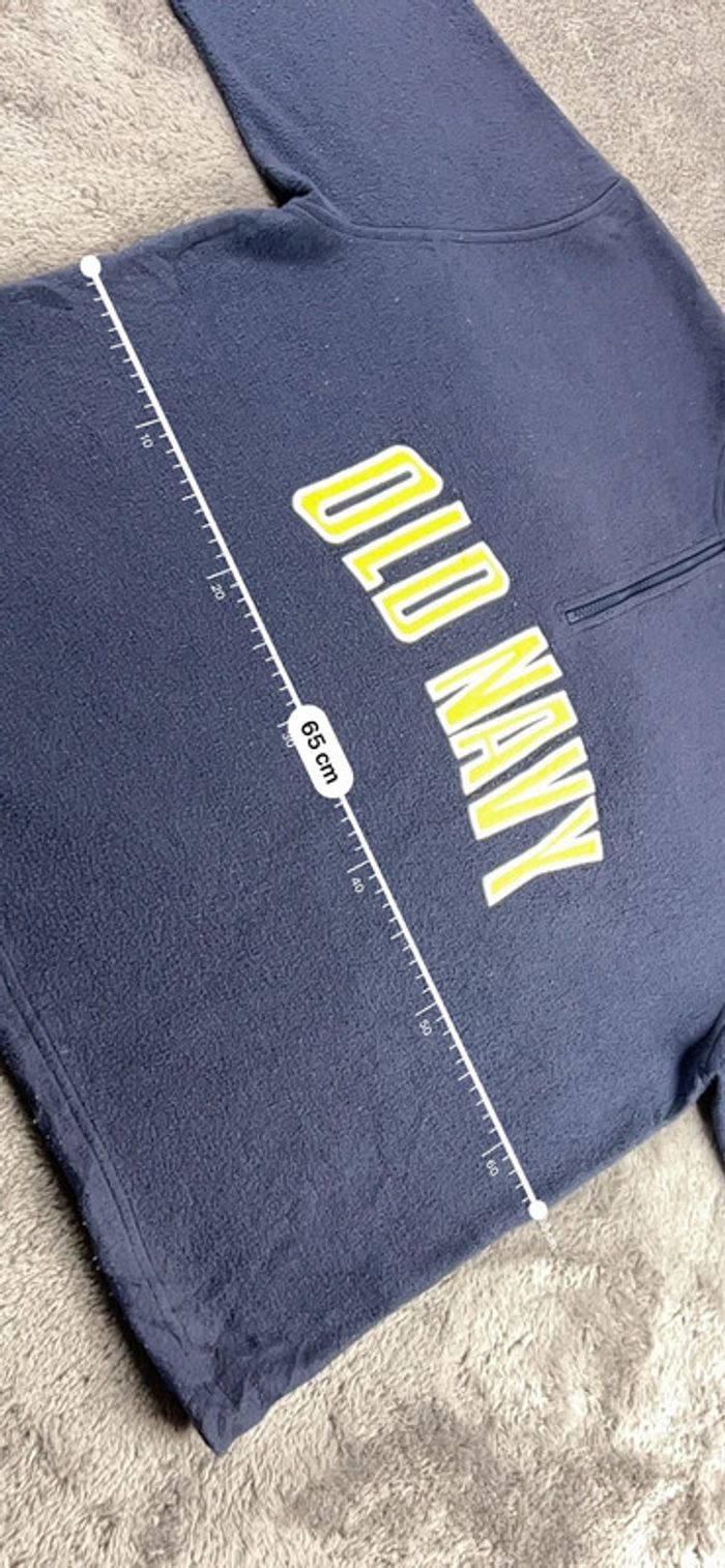 Pull polaire Old Navy quart zip col camionneur bleu marine – Taille XXL - photo numéro 4