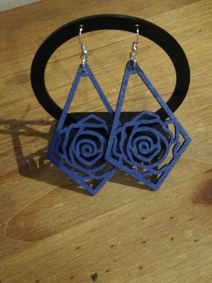 Boucles d'oreilles rose