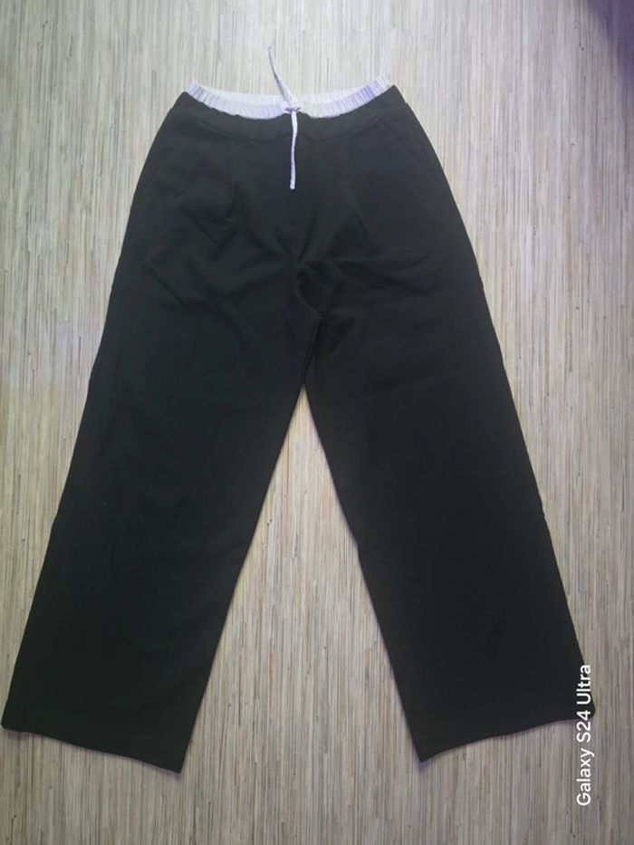 Pantalon jambes large noir - Zara - Taille 10 ans