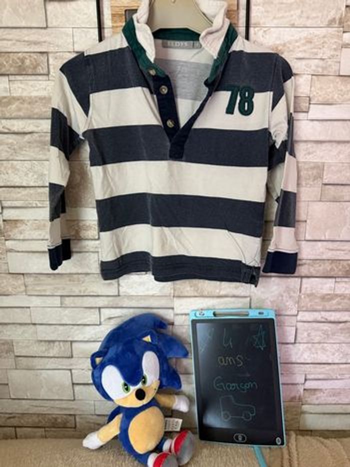 Lot de 2 polos longues manches garçon - T4ans - Creeks - Eldys - photo numéro 2