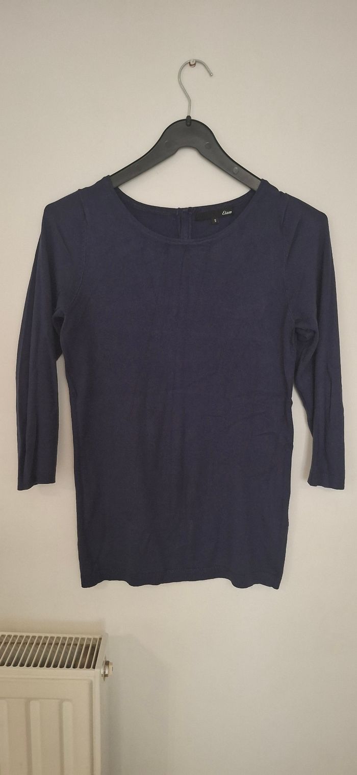 🌊 Haut Elam - Bleu Marine (Taille S) - photo numéro 2
