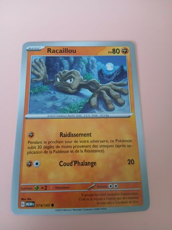Carte Pokemon de collection Racaillou 