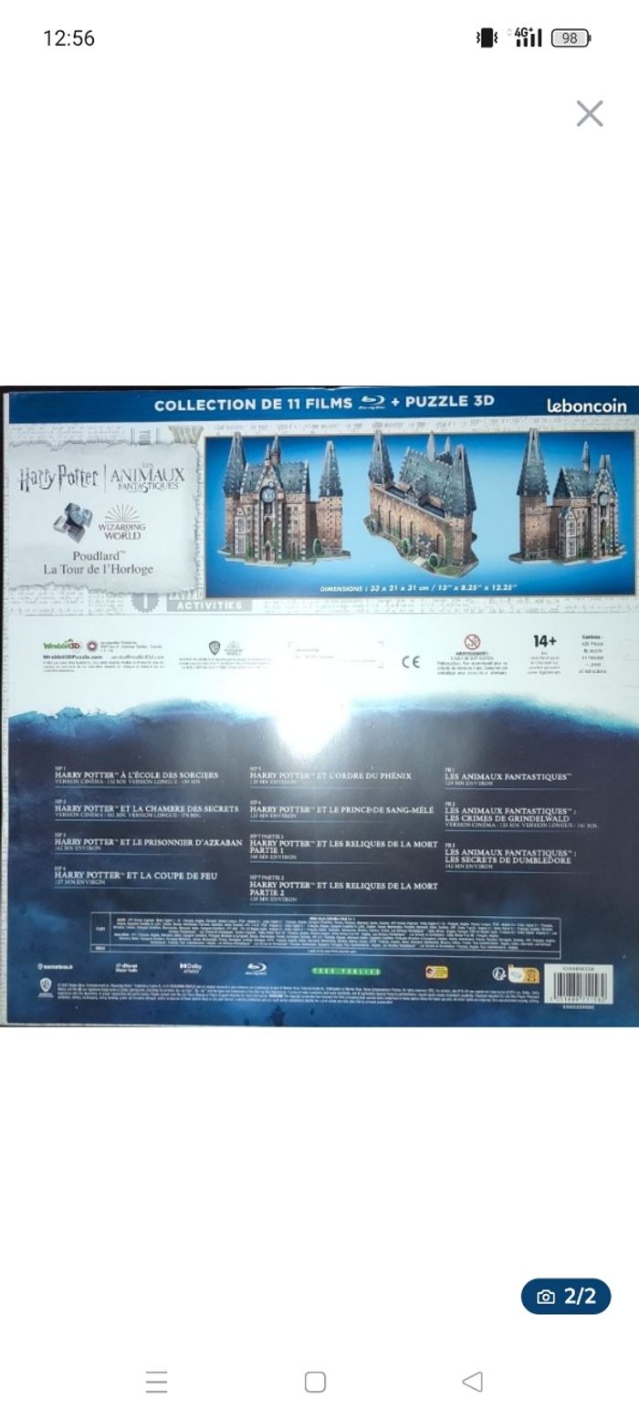 Harry Potter coffret DVD + puzzle 3D - photo numéro 3