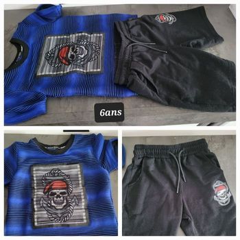 Short et t-shirt pirate taille 6ans