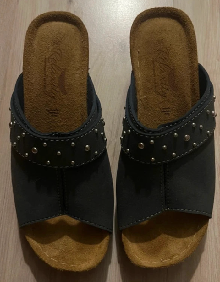 Mules en cuir