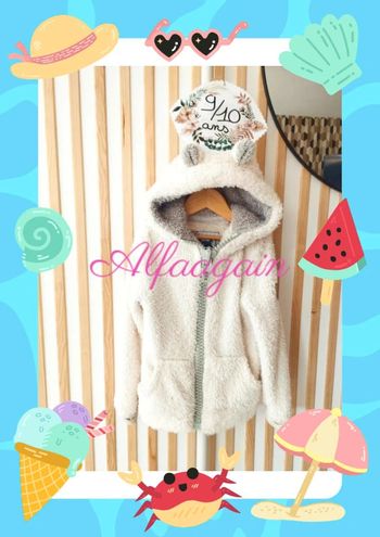 Veste gilet pilou blanche  begummy 9/10ans