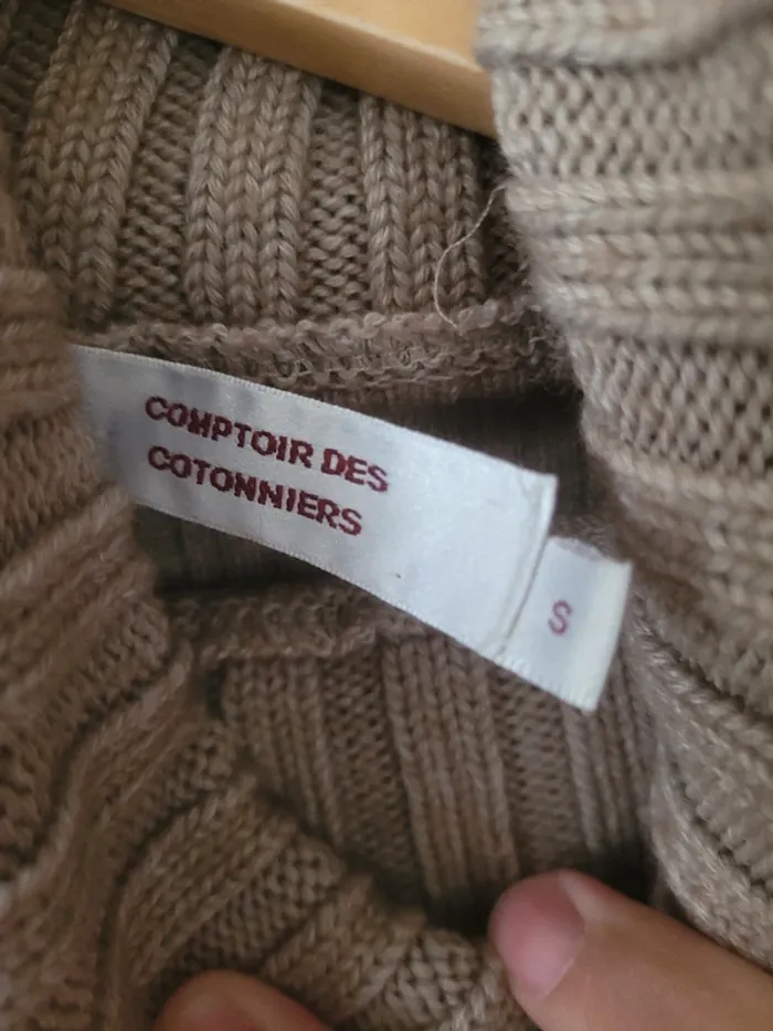 Pull col roulé comptoir des cotonniers taille S - photo numéro 3