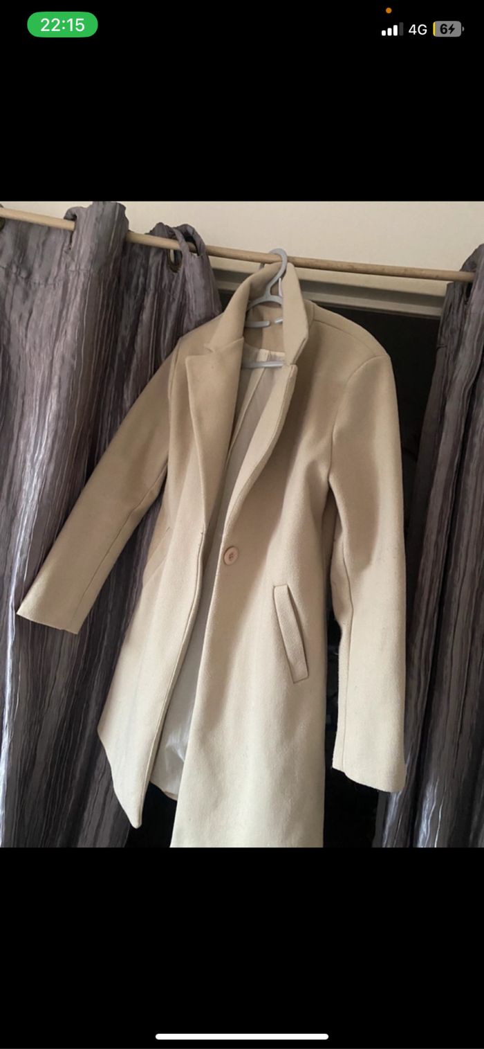 Veste longue beige - photo numéro 2