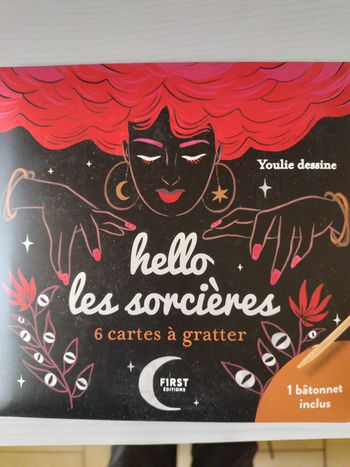 6 cartes a gratter sorcières neuf