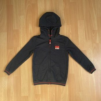 Sweat à capuche garçon Sergent Major – Noir & orange – 7 ans (122 cm)