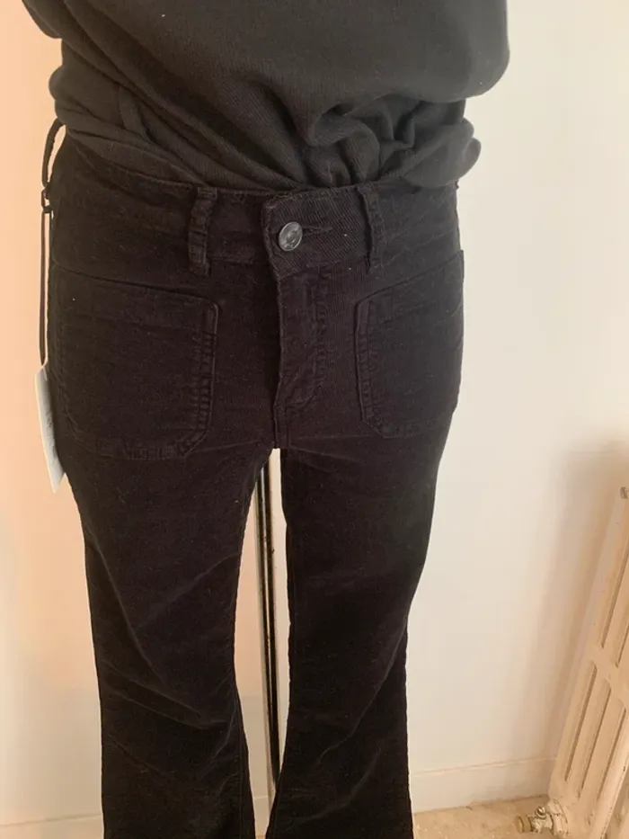 FIVE pantalon velour noir T24 - photo numéro 2