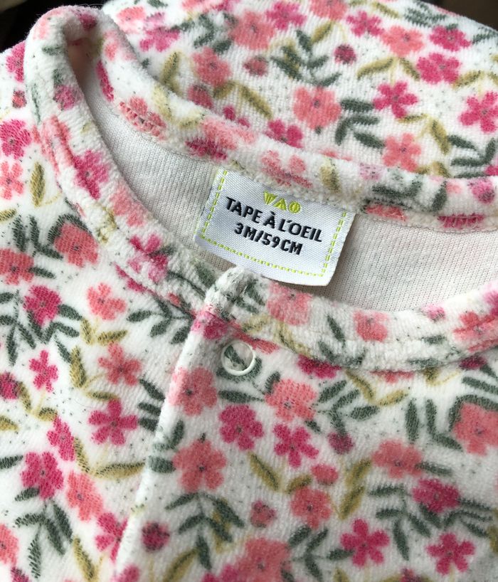 Pyjama velours TAO 3 mois - photo numéro 3