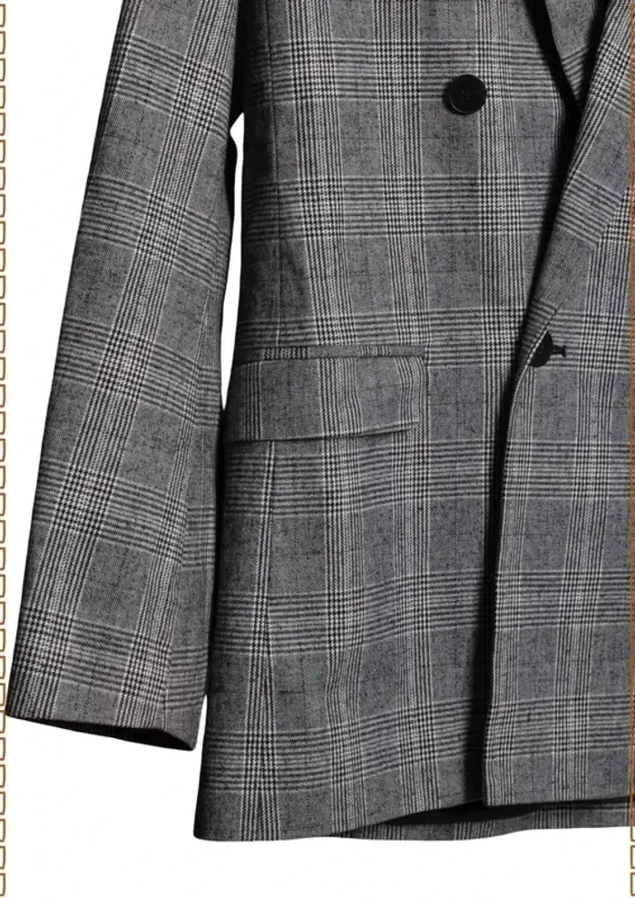 Blazer gris chiné Sézane – Taille 38 - photo numéro 4