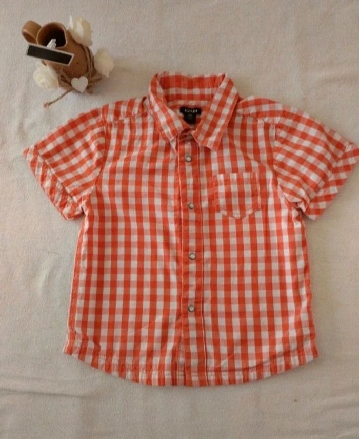 Chemise à carreaux manches courtes Kiabi