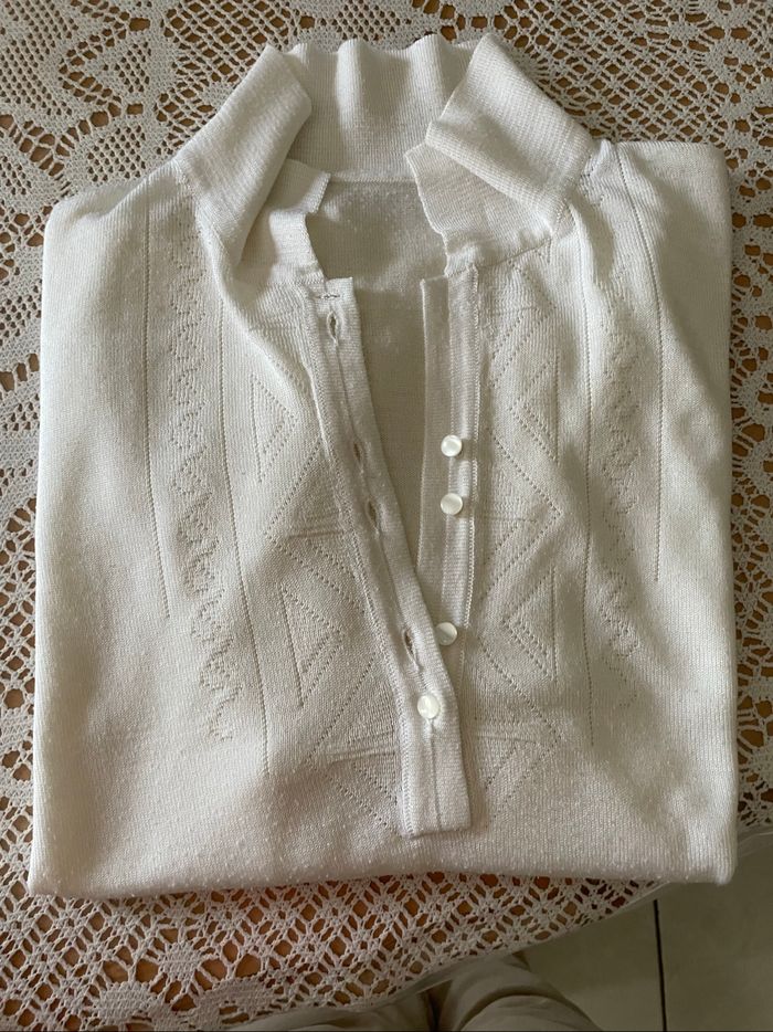 Maillot pull blanc été - photo numéro 4