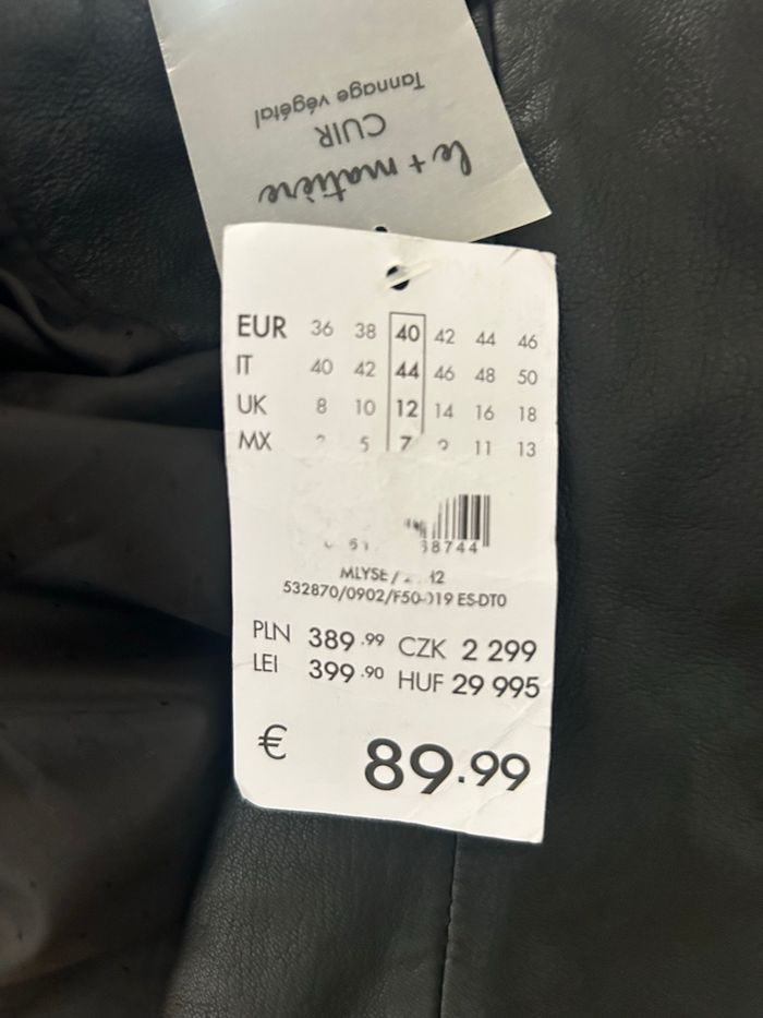 Veste en cuir camaïeu - photo numéro 6