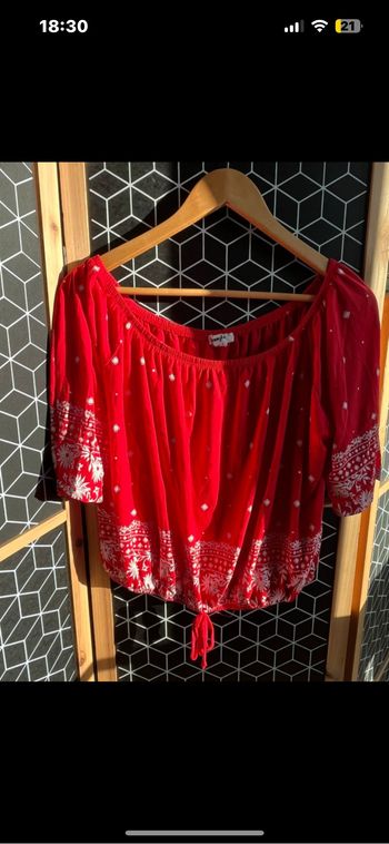 Blouse rouge Jennyfer