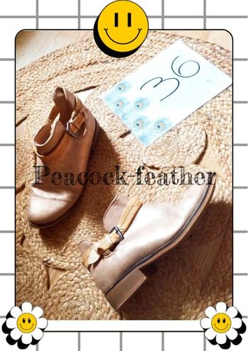 Bottines beige dorées 36 zara