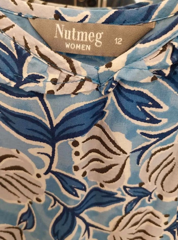 Robe bleu a fleur T40/42 - photo numéro 3