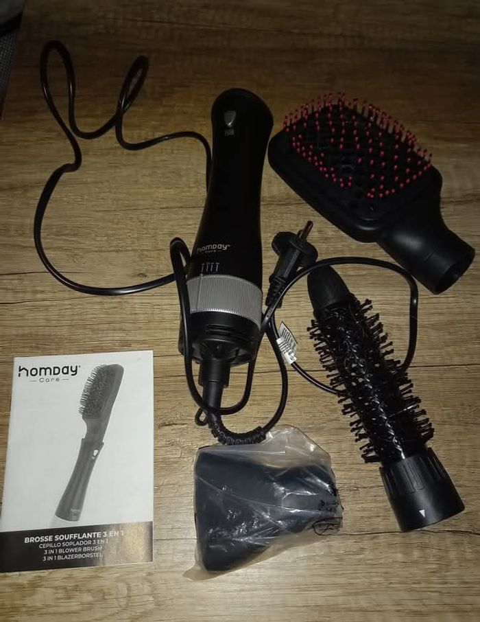 Brosse soufflante 3 en 1 . Sèche cheveux, lisse, bouche, brosse, homday care 1000 w - photo numéro 4