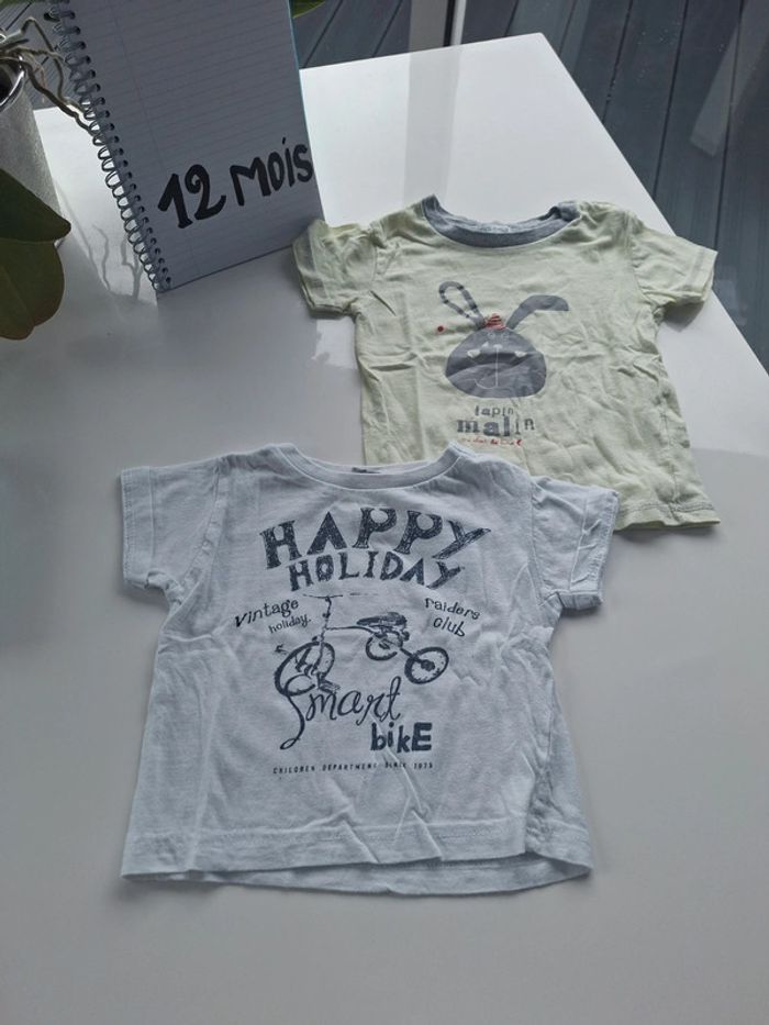 Lot 2 tee-shirts 12 mois Devil Child