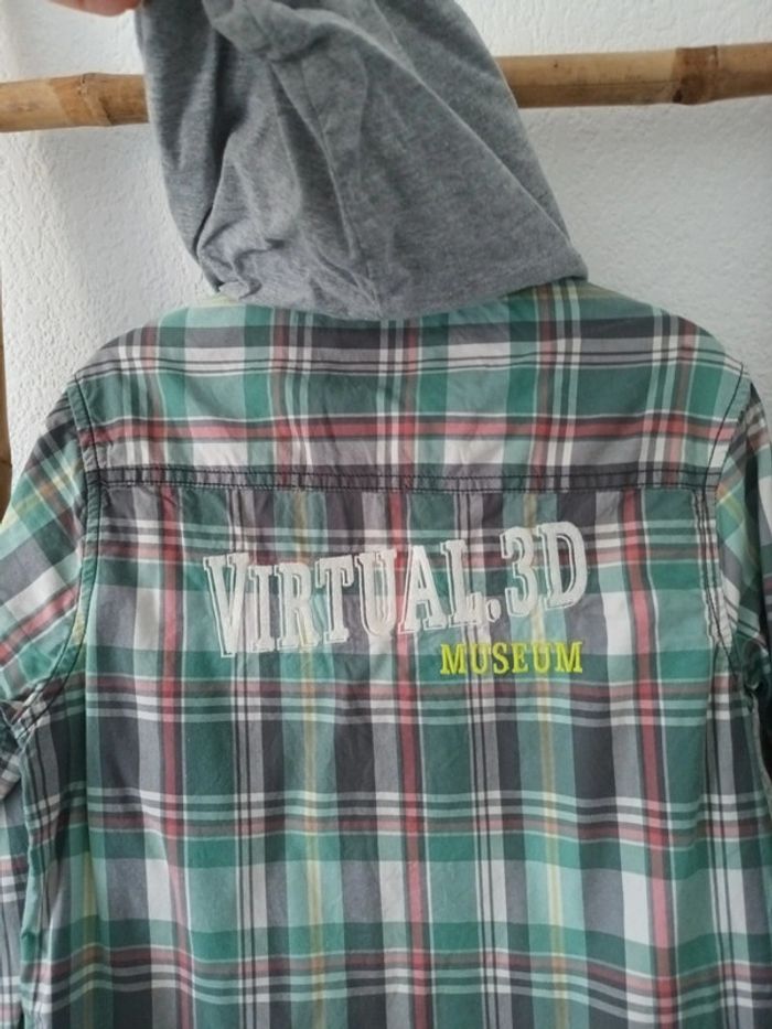 Chemise doublée / surchemise à capuche Okaïdi 8 ans - photo numéro 5