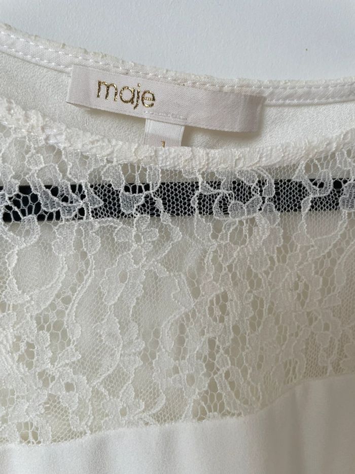 Top effet cape en dentelle Maje - photo numéro 2