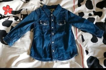 Chemise en jean manches longues