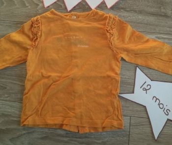 Haut moutarde kiabi 12 mois