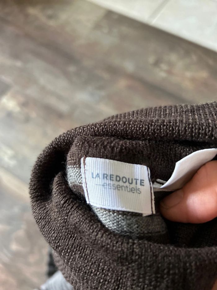 Pull rayé col rayé 50% laine mérinos - photo numéro 4
