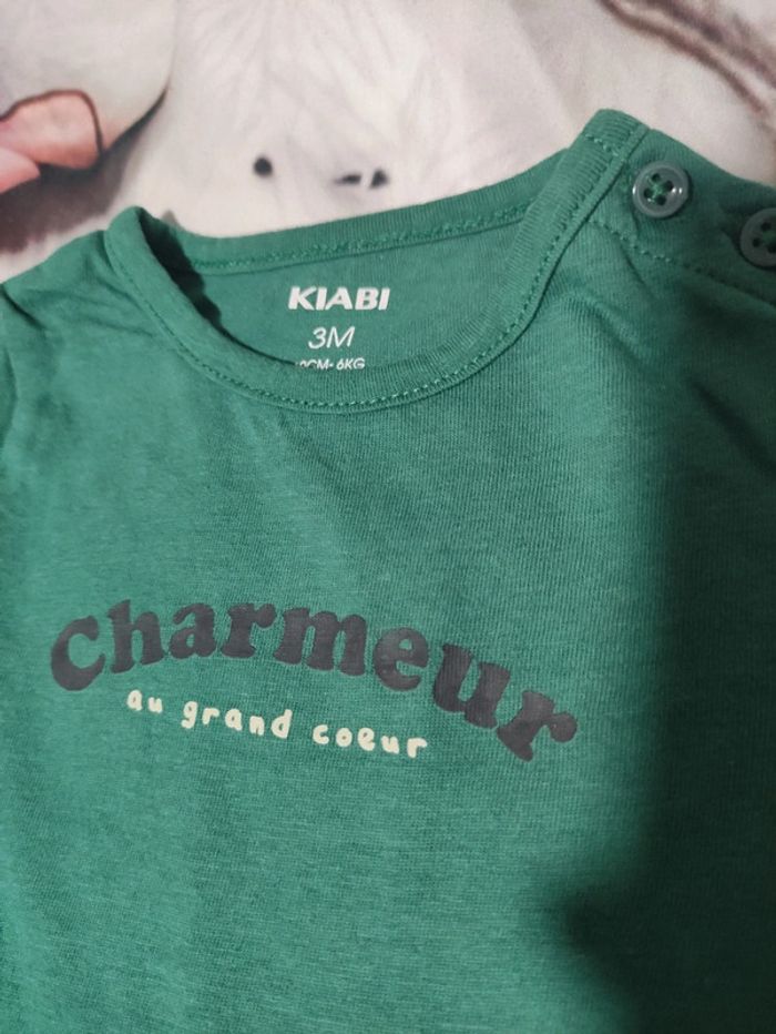 Ensemble t-shirt Charmeur et pantalon 3 mois - photo numéro 3