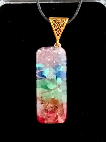 Collier corde de cire + pendentif spirituel