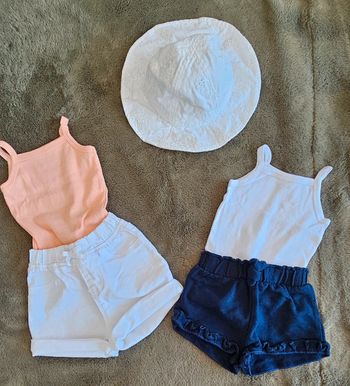 Ensemble 9 mois été, chapeau