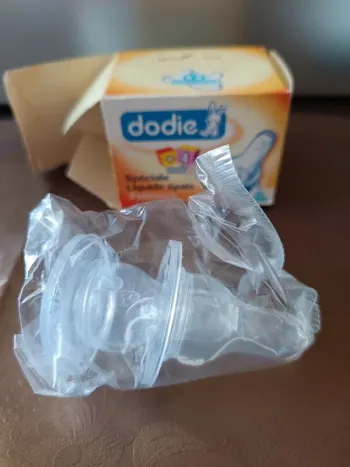 2 Tétines silicone Dodie Spéciale Liquide Epais 2ème Age