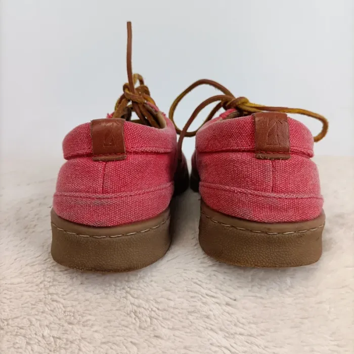 baskets chaussures de ville Morrison 38 rouge motifs vintage toile - photo numéro 5