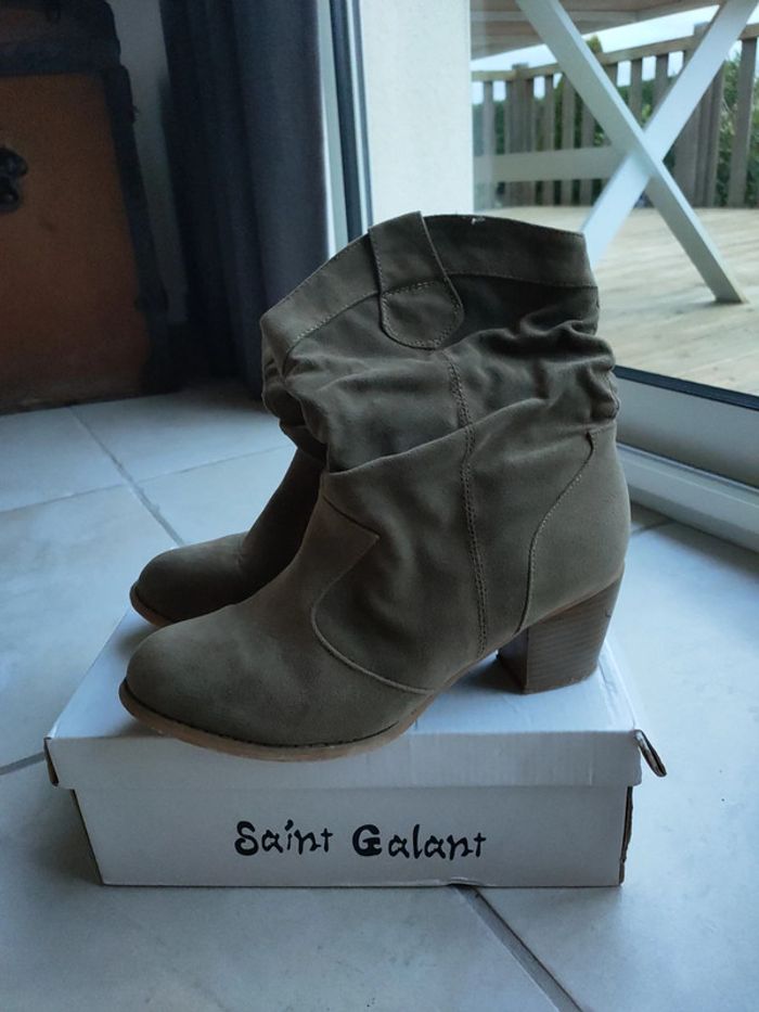 Bottines taupe nubuck - photo numéro 3