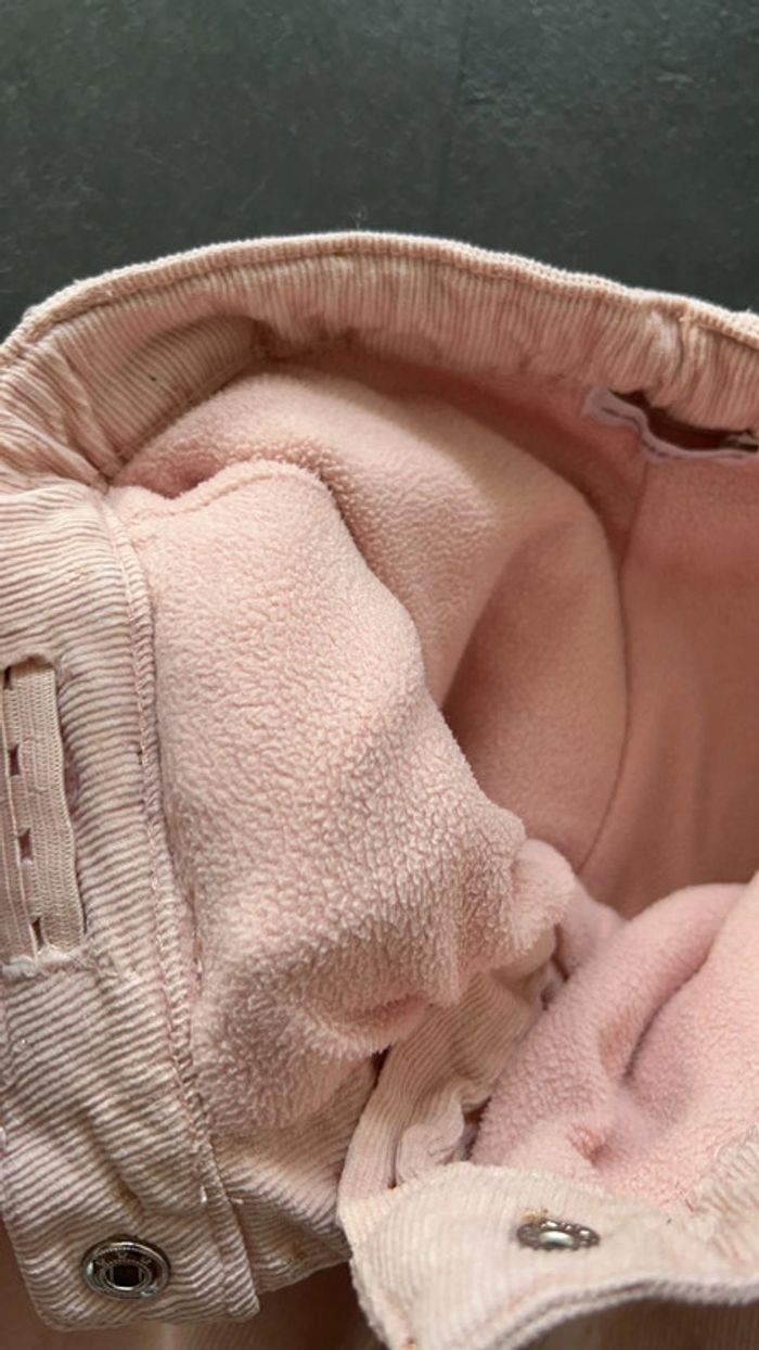 Pantalon en velours doublé polaire à imprimé graphique - photo numéro 5