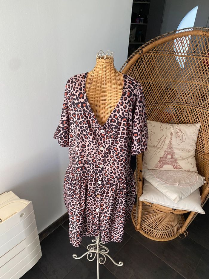 Robe d'été léopard style baby doll taille M - photo numéro 2