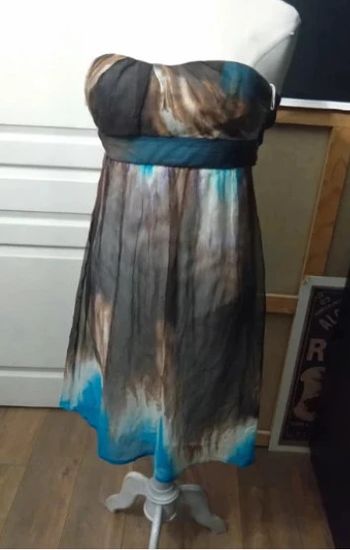 Robe bustier cocktail cérémonie en soie sinequanone t 38