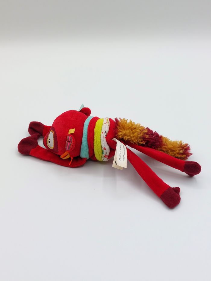 Doudou peluche lémurien rouge vibrant les Lilliputiens 20 cm 2017 - photo numéro 2