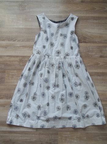 Robe réversible fleuri bleu
