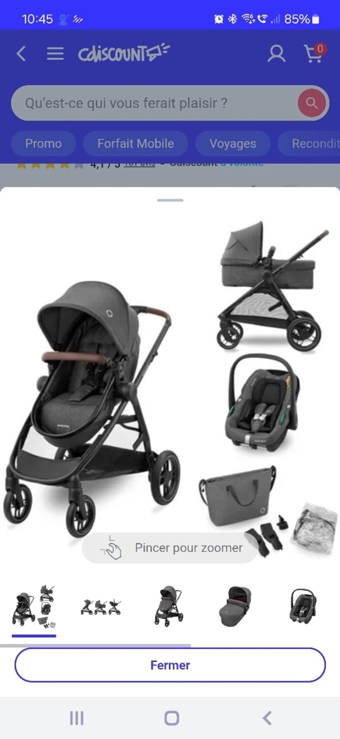Pousette Maxi cosy trio