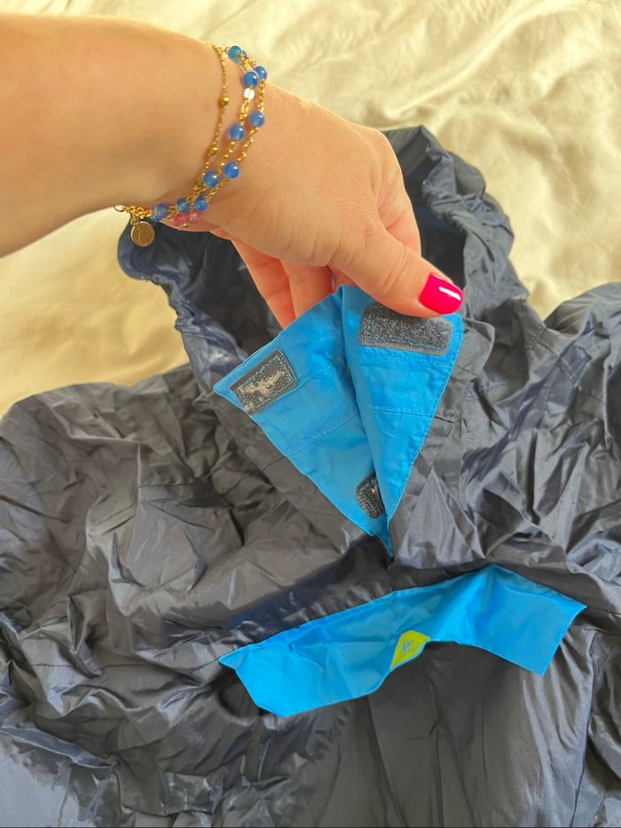 Poncho de pluie Décathlon bleu marine 6A TBE - photo numéro 4