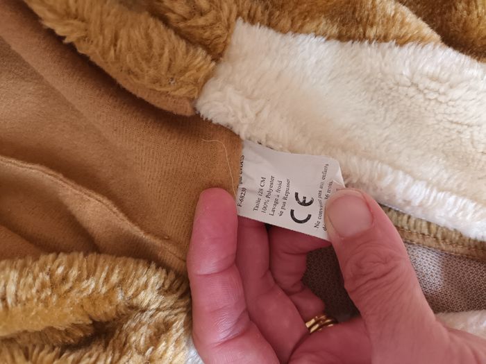 Déguisement kangourou combinaison 8 ans neuf peluche marron - photo numéro 2