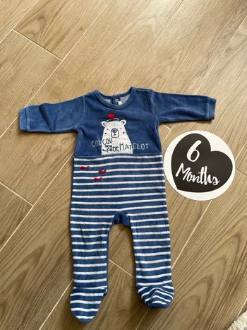 Pyjama velour 6 mois