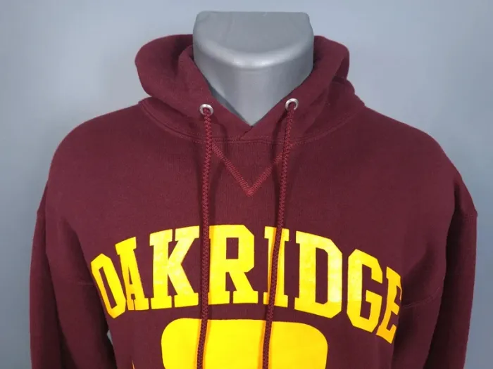 sweat a capuche / Hoodie russell athletic - taille L - homme - bordeaux floqué (320) - photo numéro 2
